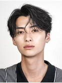 韓国センターパートコンマバングフェザーパーマニュアンスパーマ