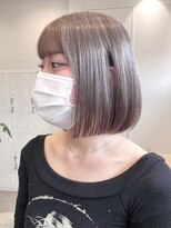 サンクプロジェクト(cinq PROJECT) ボブミルクティーベージュダブルカラーケアブリーチグレージュ