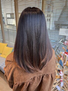 オーガニック リブ 川越(organic+live) 冬◎伸ばしかけミディアムレイヤー×透明感カラー