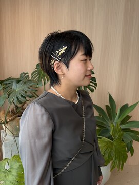 【中里恵梨】ヘアセット/ショート/タイトヘア/お呼ばれヘア