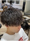 三重桑名ツイストスパイラル/縦落ちパーマ/刈り上げマッシュ