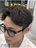 メンズアップバングショート×ツイストスパイラル