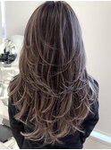 ブリーチハイライト髪質改善ダブルカラーレイヤーカット