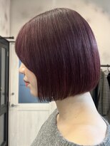 エルフレームバイワンラヴェスト(L'FLAME by one Lovest)&nbsp;【深みダークレッド × 艶ニュアンスボブ