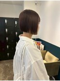 ダークパープル/ナチュラルショート/夏のヘアアレンジ/千葉駅