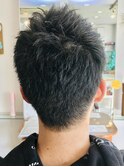 ツーブロック×アップバンク