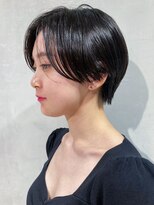 アルバム 渋谷パルコ(ALBUM) 丸みハンサムショート_オリーブカラーハイライトカラー_ba303881