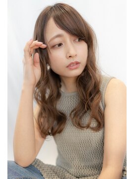 ケアリー 武蔵小杉(Carelly) 大人かわいい前髪セシルカットココアブラウンフリンジウェーブ