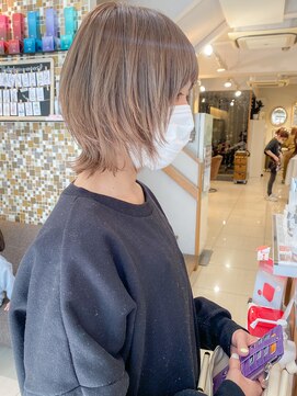 ネオリーブアイム 横浜西口店(Neolive aim) 【Neoliveaim 横浜】ボブウルフ × ミルクティーベージュ