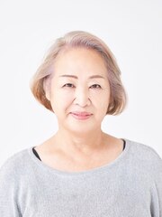 【えがお美容室】50代60代に人気◎ヘアセットが簡単 ひし形ボブ 