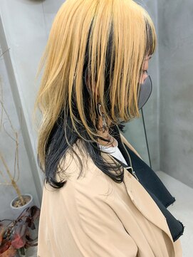 テトヘアー(teto hair) ヴェールカラー、イエローカラー、ウルフカット、ツートーン