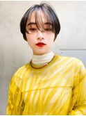 【恵比寿ro-ro】シースルーバング×黒髪ショート