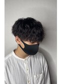 波巻きスパイラルパーマ/前下がり/マッシュ