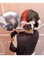 グルーヴ グルーヴ フェエリー(groove groove feerie)&nbsp;【ヘアセット】メンカラシューレースのふわふわお団子アレンジ♪