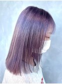 切りっぱなしミディアム×ラベンダーアッシュ