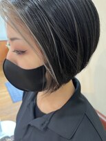 アメイジングヘアー 千歳店(AMAZING HAIR) フレーミングカラー/コントラスト強め/ブリーチ/ショートボブ