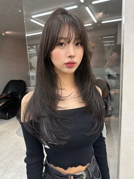 ロンド マーレ 天神大名店(Lond mare) 大人可愛いガーリーチョコレートアッシュ韓国ハイレイヤーカット