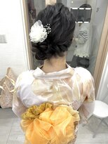 プティクローシェ バイ クオーレ(petite cloche by CUORE)&nbsp;【浴衣ヘア】サイドお団子アップ