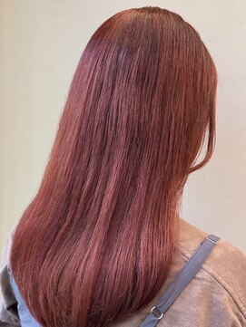 テテ ニコ(tete nico) 【大前】チェリーピンク/フルバング前髪/ブリーチなしwカラー