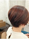 レッド×ショートボブ