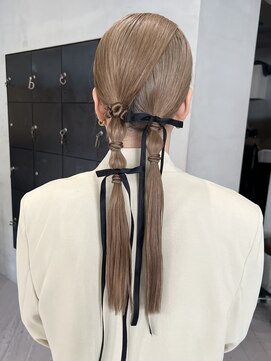 ヘアー アイス ルーチェ(HAIR ICI LUCE) 結婚式参列ヘアセット夏カラーお呼ばれタイトスタイル/今枝