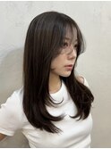 くびれ アプリコットオレンジ 夏のヘアアレンジハイライトカラー