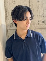 グランリンク(Grand Link)&nbsp;韓国マッシュカルマパーマコンマバングセンターパート黒髪ウルフ