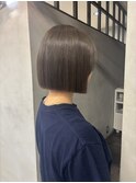 【viewt hair】オリーブベージュ × 切りっぱなしボブ 福山市