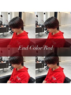 ルーストデラックス 京都河原町三条(ROOST dx) エンドカラー×センターパート