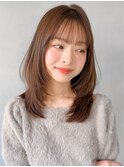 似合わせカットデジタルパーマシースルーバング大人可愛い