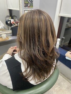 #ハイライト#白髪染め#ミルクティーカラー#巻き髪#エイジング