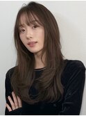 抜け感レイヤーブラウン