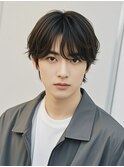 テーパーフェードフレンチクロップラルフカールフェザーパーマ