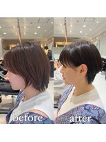 ガリカ 両国(Gallica)&nbsp;マニッシュショート×肌色に合わせたグレーブラウンカラー