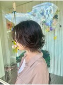 【柔らかパーマ】手ぐしで決まる大人のニュアンスボブ