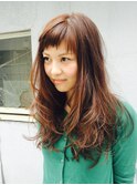 前髪短いかわいいロングのカタチ
