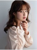 ルーズヘアくびれヘアくすみカラー前髪あり大人色気20代30代40代