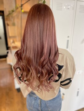 アンク クロス 関内店 春ピンクベージュエクステカラー