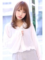 オーロ 西宮店(ORO)&nbsp;ピンクベージュ　フェミニンワンカールロブ