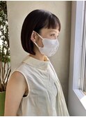 ぱつっとボブ/前髪カット/縮毛矯正［南青山/表参道］