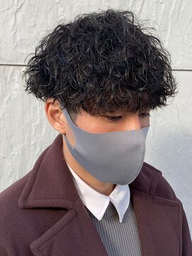 フィフスワン(fifth one) ツイストスパイラルパーマツーブロックメンズマッシュパーマ