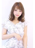 20代30代40代50代ショコラベージュふんわりカールベビーバング