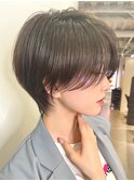 大人可愛いくびれショート/前髪なしショート/上品ショート