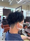 刈り上げ×ツイストスパイラルパーマ