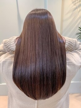 オーブ ヘアー ガーデン 渋谷店(AUBE HAIR garden)の写真/「髪がまとまらない…」天気に左右されない“憧れのちゅるんとストレートヘア”へ！髪質改善/縮毛矯正