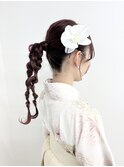 《sheer /氏家》#ポニーテール＃ツイン編み込みアレンジ＃卒業式