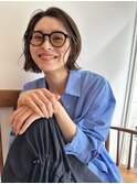 切りっぱなしボブ/ニュアンスパーマ/表参道