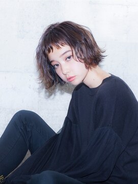 ジェニーバイメノン(JENNIE by Menon) 小顔×ブランジュ×ワンサイドショート　デザインカラー