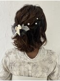 卒業式　袴ヘア　ヘアセット　ミディアム　ハーフアップ　大阪