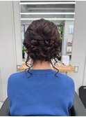 ショートボブのアップ風アレンジヘア【清板】